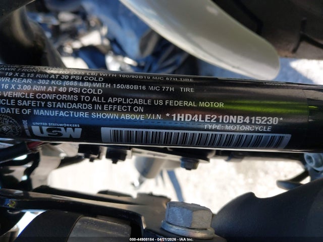 44908184 :رقم المزاد ، 1HD4LE210NB415230 vin ، 2022 Harley-davidson Xl883 N مزاد بيع