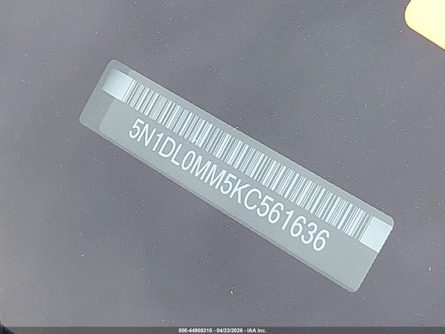 2019 Infiniti Qx60 Luxe მანქანა იყიდება აუქციონზე, vin: 5N1DL0MM5KC561636, აუქციონის ნომერი: 44908310