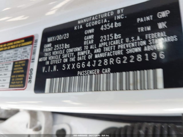 5XXG64J28RG228196 KIA K5 Gt-line