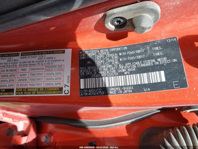 Toyota 4runner Trd Pro 2015 JTEBU5JR2F5225759 Image 9