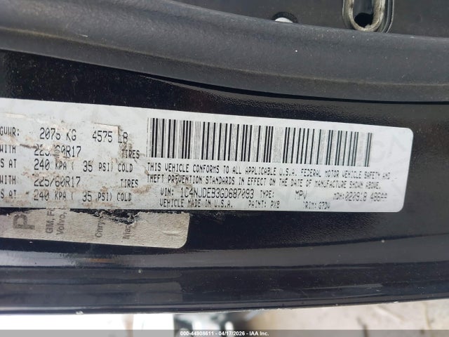 Продажа на аукционе авто 2016 Jeep Compass Latitude, vin: 1C4NJDEB3GD687093, номер лота: 44908611