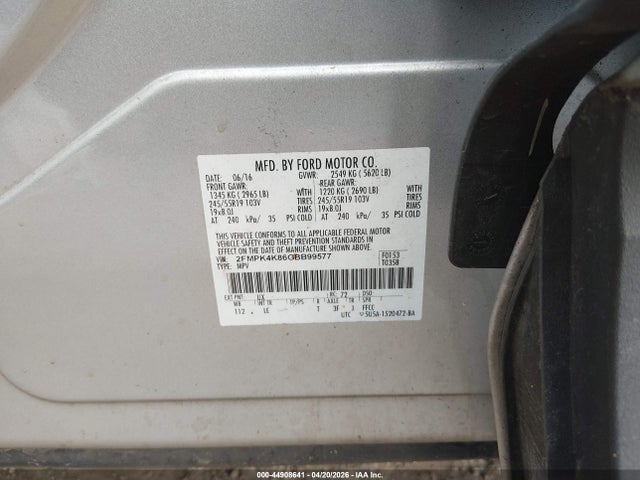 Ford Edge Titanium 2016 2FMPK4K86GBB99577 Image 9