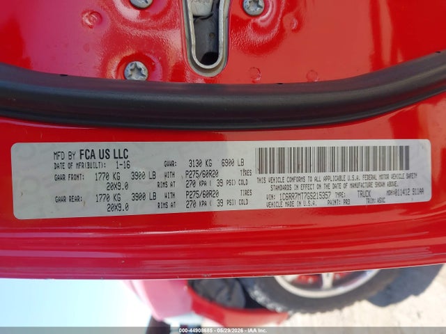 1C6RR7MT7GS215357 RAM 1500 Sport