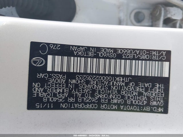 Продаж на аукціоні авто 2016 Lexus Es 350, vin: JTHBK1GG0G2235233, номер лоту: 44908801