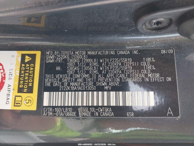 Продаж на аукціоні авто 2010 Lexus Rx 350, vin: 2T2ZK1BA1AC013050, номер лоту: 44908852