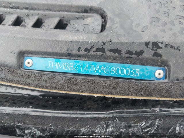 44908906 :رقم المزاد ، JHMBB6147WC800033 vin ، 1998 Honda Prelude مزاد بيع