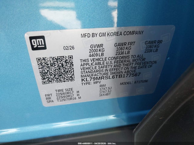 Chevrolet Trailblazer Awd Lt 2026 KL79MRSL6TB177567 Image 9