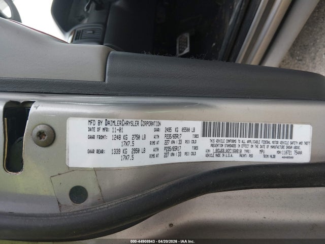 2002 Jeep Grand Cherokee Overland მანქანა იყიდება აუქციონზე, vin: 1J8GW68J02C160810, აუქციონის ნომერი: 44908943