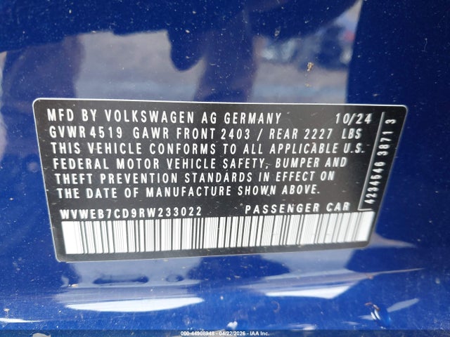 Volkswagen Golf R 2.0t 2024 WVWEB7CD9RW233022 Image 9
