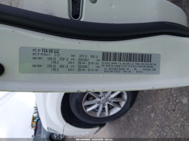 Продажа на аукционе авто 2015 Dodge Journey Sxt, vin: 3C4PDCBG4FT644336, номер лота: 44908988