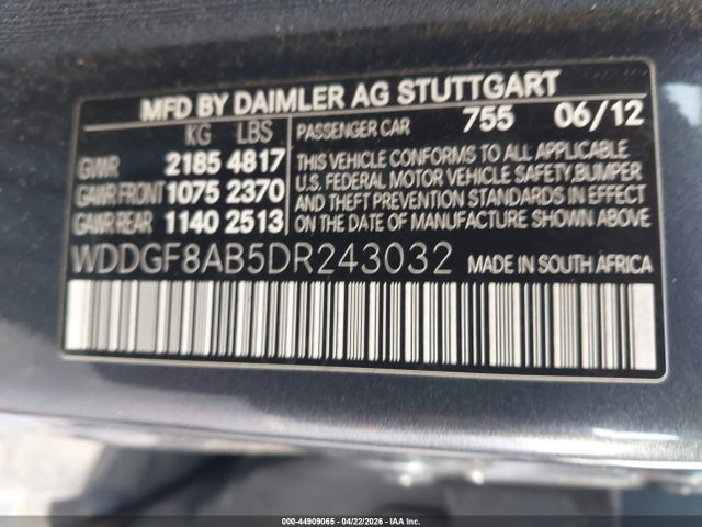 Aukcja sprzedaży 2013 Mercedes-benz C 300 Sport 4matic, vin: WDDGF8AB5DR243032, numer aukcji: 44909065
