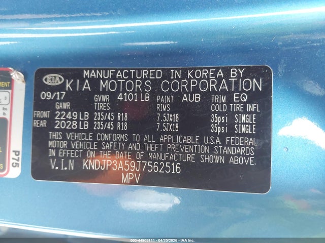 Auction sale of the 2018 Kia Soul +, vin: KNDJP3A59J7562516, lot number: 44909111