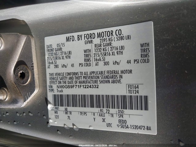 Ford Transit Connect Xlt 2015 NM0GS9F71F1224332 Image 9