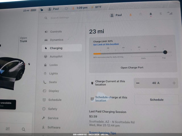 44909192 :رقم المزاد ، 5YJ3E1EBXJF119403 vin ، 2018 Tesla Model 3 Long Range/performance مزاد بيع