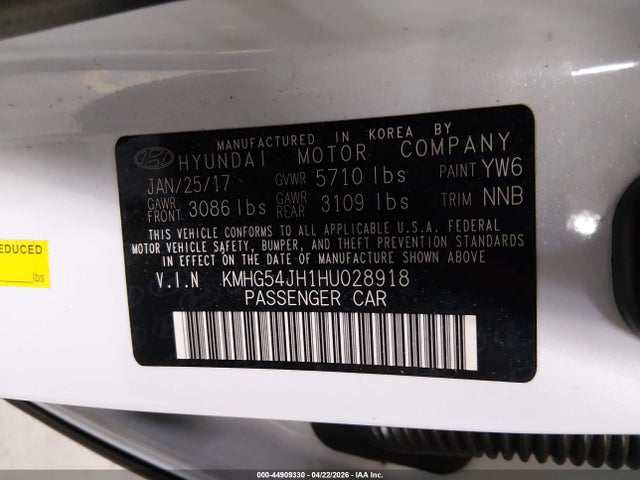 KMHG54JH1HU028918 Genesis G90 5.0 Ultimate
