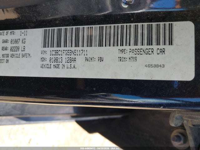 Aukcja sprzedaży 2011 Chrysler 200 Touring, vin: 1C3BC1FG5BN511711, numer aukcji: 44909412