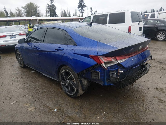 2023 Hyundai Elantra N Line მანქანა იყიდება აუქციონზე, vin: KMHLR4AF9PU488537, აუქციონის ნომერი: 44909448