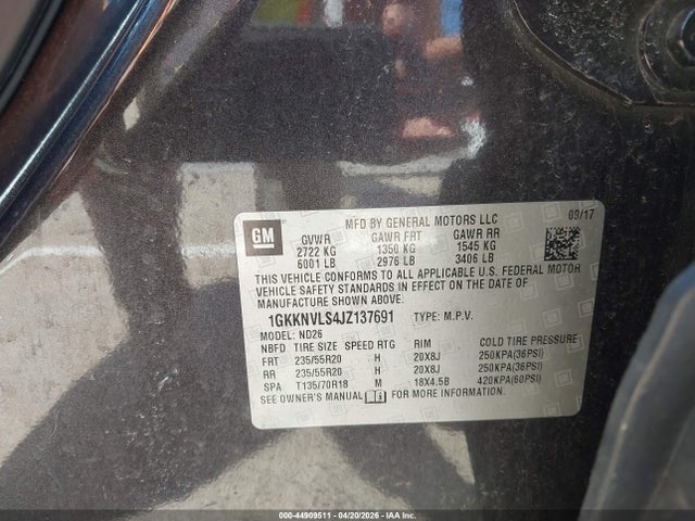 1GKKNVLS4JZ137691 GMC Acadia Slt-1