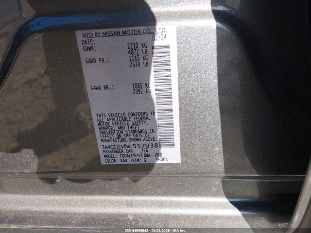 Aukcja sprzedaży 2024 Nissan Leaf Sv Plus, vin: 1N4CZ1CV0RC557038, numer aukcji: 44909642