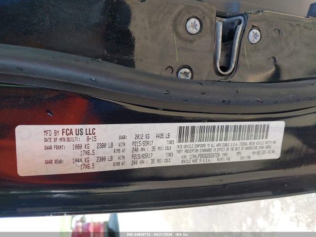 Продаж на аукціоні авто 2016 Jeep Patriot Sport, vin: 1C4NJPBB3GD526720, номер лоту: 44909733