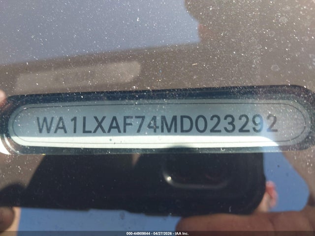 2021 Audi Q7 Premium Plus 55 Tfsi Quattro Tiptronic მანქანა იყიდება აუქციონზე, vin: WA1LXAF74MD023292, აუქციონის ნომერი: 44909844