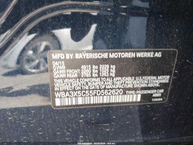 Aukcja sprzedaży 2015 Bmw 328i Gran Turismo Xdrive, vin: WBA3X5C55FD562620, numer aukcji: 44909894