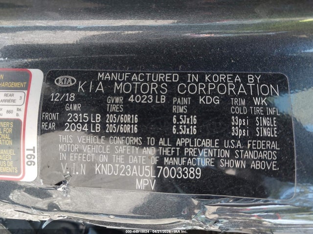Продажа на аукционе авто 2020 Kia Soul S, vin: KNDJ23AU5L7003389, номер лота: 44910024