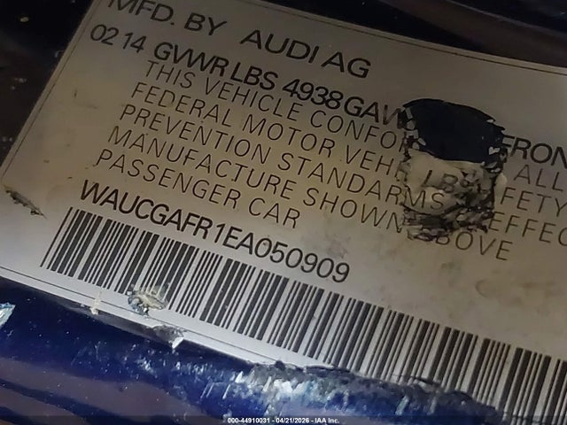 44910031 :رقم المزاد ، WAUCGAFR1EA050909 vin ، 2014 Audi S5 3.0t Premium Plus مزاد بيع