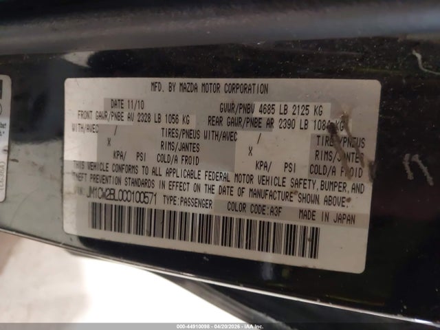 Aukcja sprzedaży 2012 Mazda Mazda5 Sport, vin: JM1CW2BL0C0100571, numer aukcji: 44910098