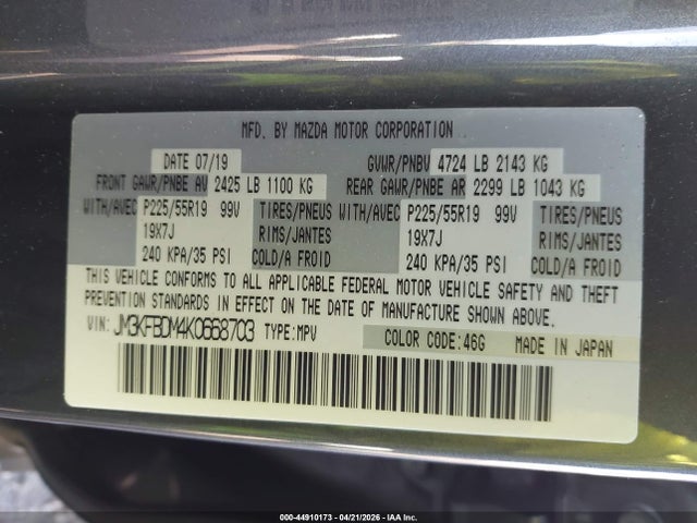 JM3KFBDM4K0668703 Mazda Cx-5 Grand Touring