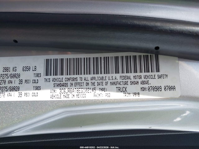 3C6JR6AT8EG102145 RAM 1500 Express