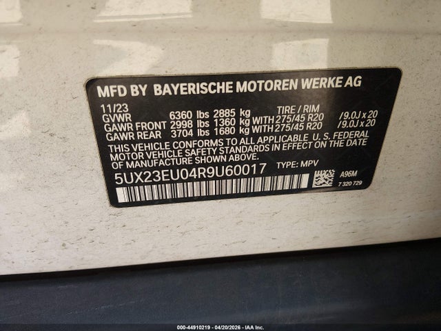 5UX23EU04R9U60017 BMW X5 Xdrive40i