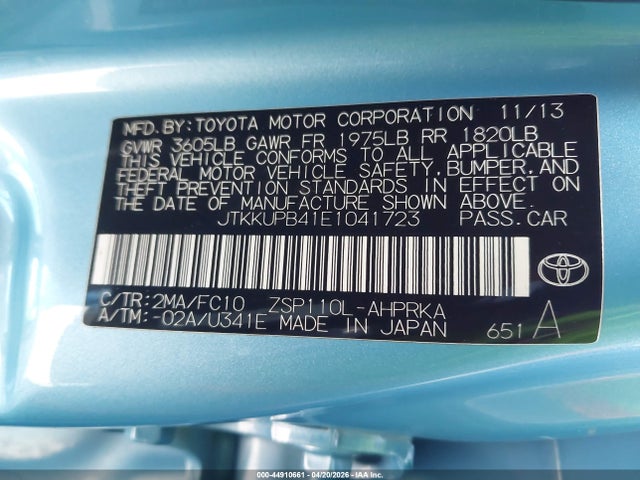 Scion XD 2014 JTKKUPB41E1041723 Image 9