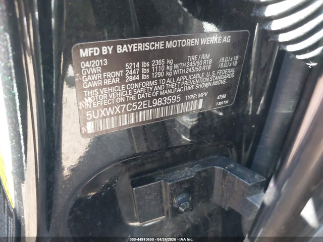 44910690 :رقم المزاد ، 5UXWX7C52EL983595 vin ، 2014 Bmw X3 Xdrive35i مزاد بيع