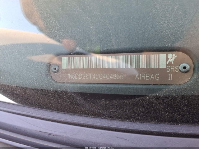 Aukcja sprzedaży 2003 Nissan Frontier Standard, vin: 1N6DD26T43C404955, numer aukcji: 44910776