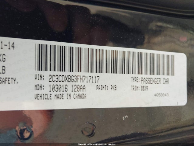 2015 DODGE CHARGER 2C3CDXBG3FH717117 Photo 8