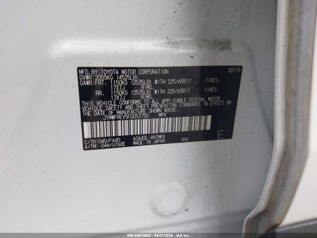 Toyota Rav4 Xle 2015 JTMWFREV5FD053750 Image 9