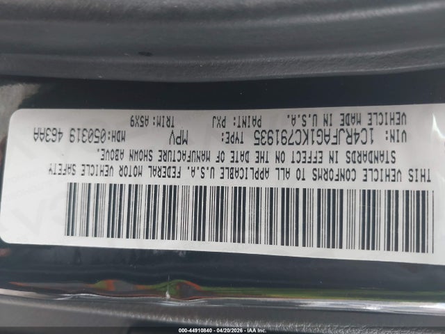 Продажа на аукционе авто 2019 Jeep Grand Cherokee Laredo E 4x4, vin: 1C4RJFAG1KC791935, номер лота: 44910840