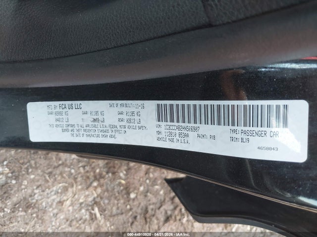 44910920 :رقم المزاد ، 1C3CCCAB2HN506907 vin ، 2017 Chrysler 200 Limited Platinum مزاد بيع