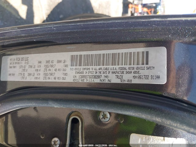 44910959 :رقم المزاد ، 1C6RR6ST6GS382807 vin ، 2016 Ram 1500 Tradesman مزاد بيع