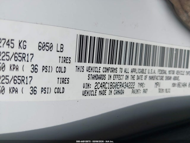 Продаж на аукціоні авто 2014 Chrysler Town & Country Touring, vin: 2C4RC1BG0ER434222, номер лоту: 44910975