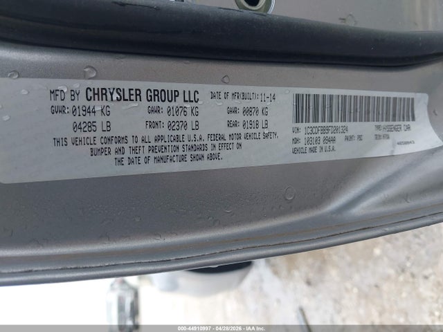 Aukcja sprzedaży 2015 Dodge Dart Sxt, vin: 1C3CDFBB9FD201324, numer aukcji: 44910997