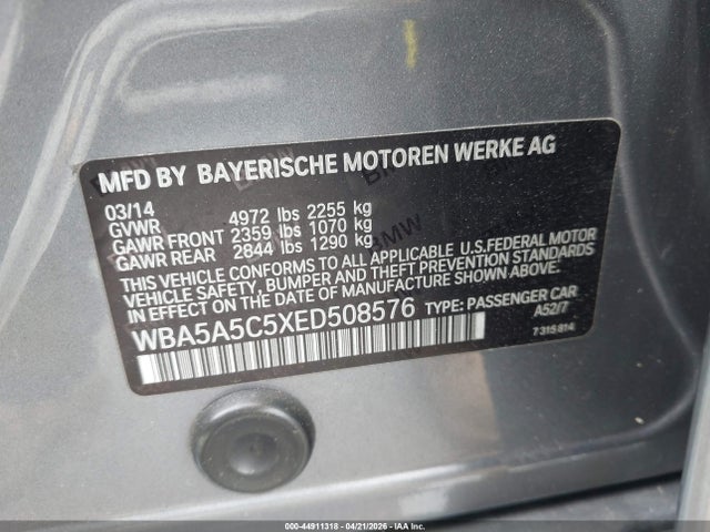 BMW 528I 2014 WBA5A5C5XED508576 Image 9
