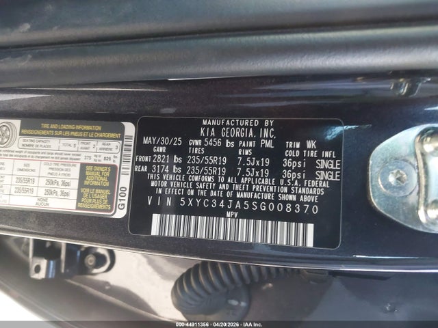 Продаж на аукціоні авто 2025 Kia Ev6 Wind Rwd, vin: 5XYC34JA5SG008370, номер лоту: 44911356