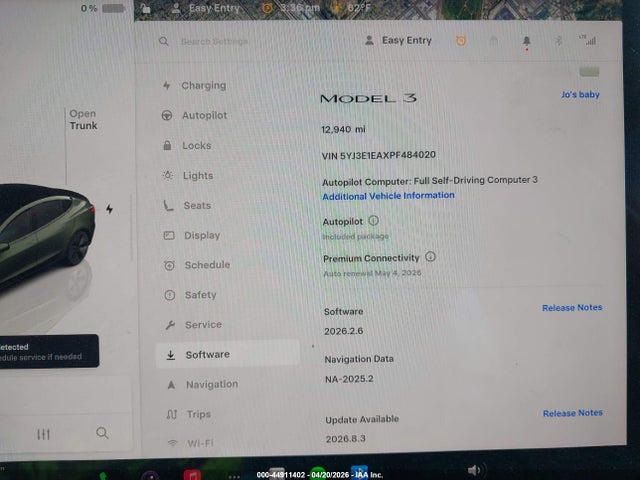 Tesla Model 3 Rear-wheel Drive 2023 5YJ3E1EAXPF484020 Image 19