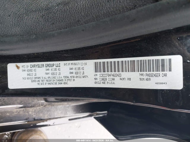 Chrysler 200 LX 2015 1C3CCCFB4FN622423 Image 9