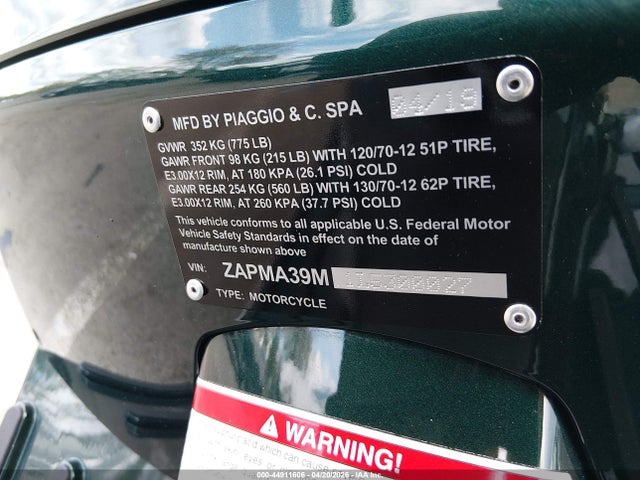 ZAPMA39M1L5300027 Vespa Gts