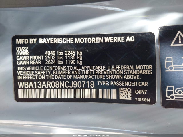 BMW M440i Xdrive 2022 WBA13AR08NCJ90718 Image 9