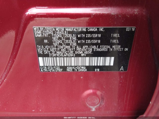 2T3RFREV6JW762843 Toyota Rav4 Adventure