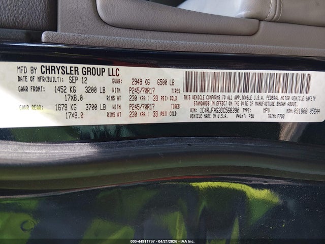 Aukcja sprzedaży 2013 Jeep Grand Cherokee Laredo, vin: 1C4RJFAG3DC568380, numer aukcji: 44911797